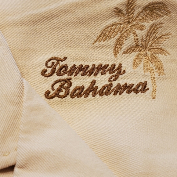 Tommy Bahama Men's Silk Short Sleeve Button Front Pocket Shirt Yellow Size XL - Picture 5 of 7